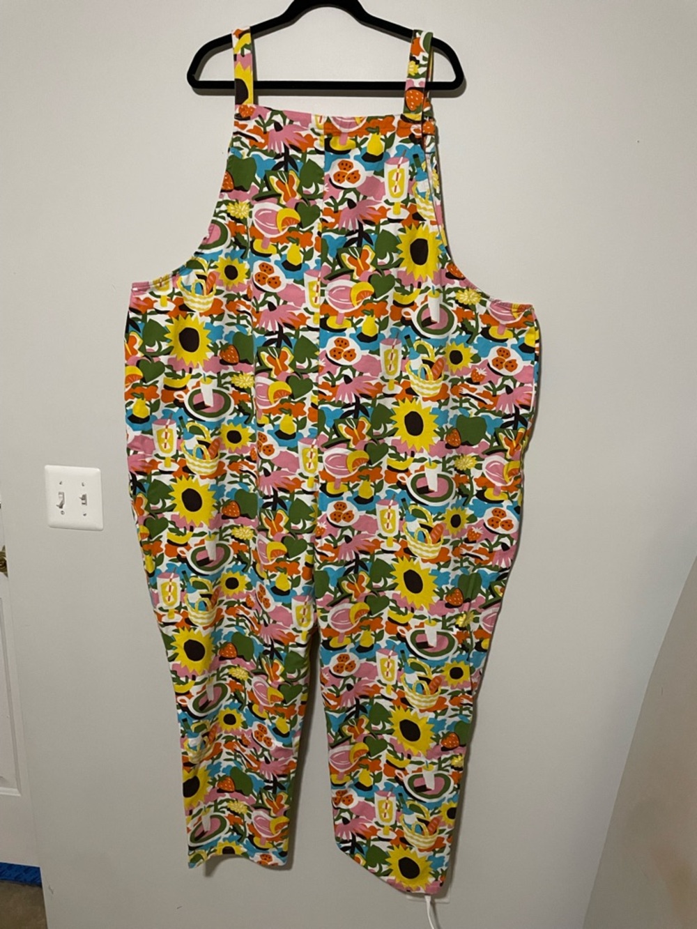 Lucy & Yak Summery print Dungarees - Picture 2 of 4